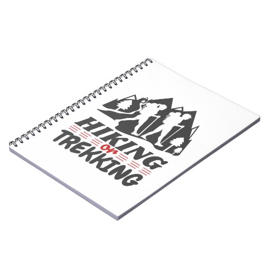 Wandern oder Trekking Notizblock (Linke Seite)