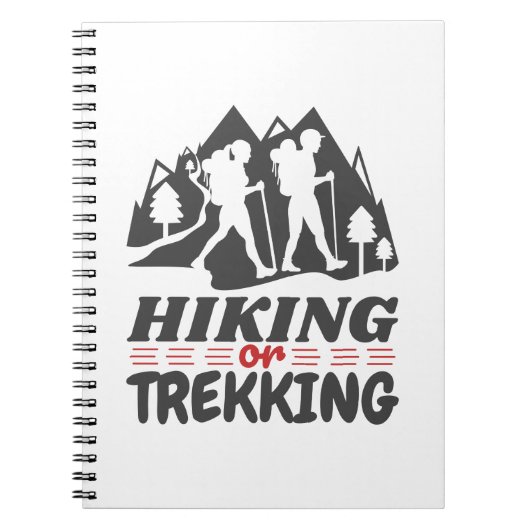Wandern oder Trekking Notizblock (Vorderseite)
