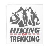 Wandern oder Trekking Notizblock (Vorderseite)
