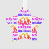 Wandern oder Trekking Ornament (Rückseite)