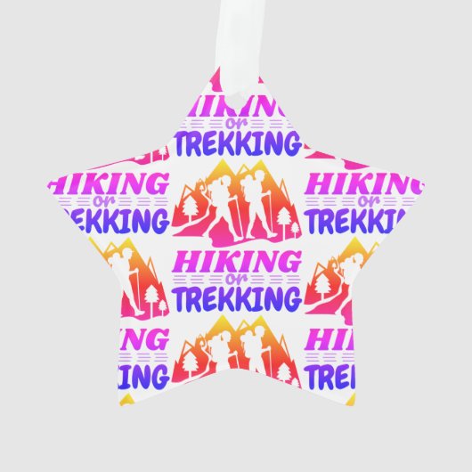 Wandern oder Trekking Ornament (Rückseite)