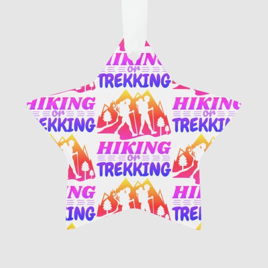Wandern oder Trekking Ornament (Vorderseite)