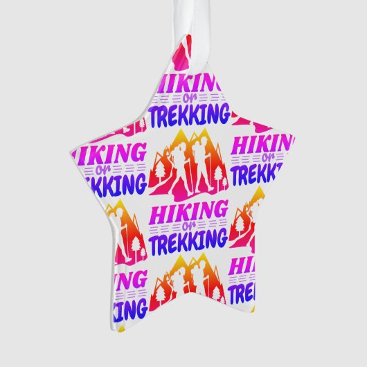 Wandern oder Trekking Ornament (Vorderseite)