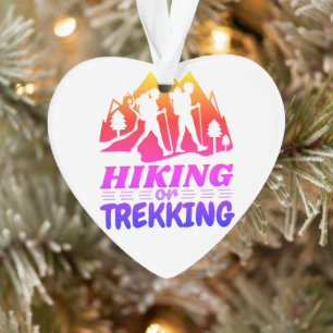 Wandern oder Trekking Ornament