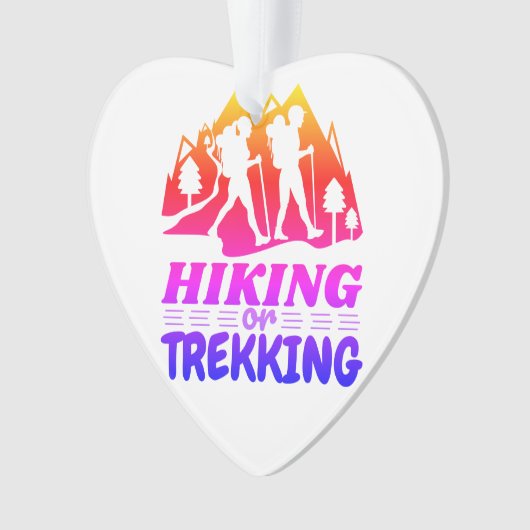 Wandern oder Trekking Ornament (Vorderseite)