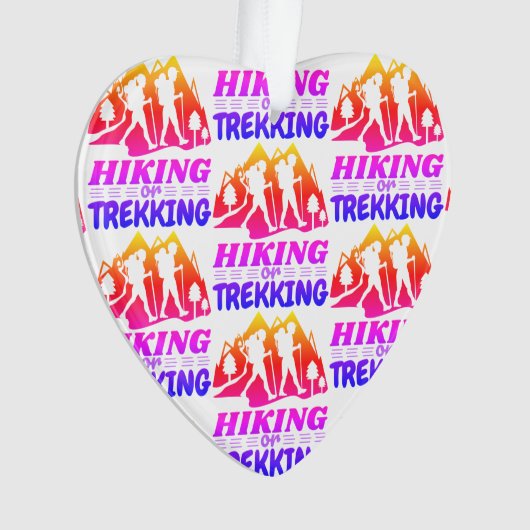 Wandern oder Trekking Ornament (Vorderseite)