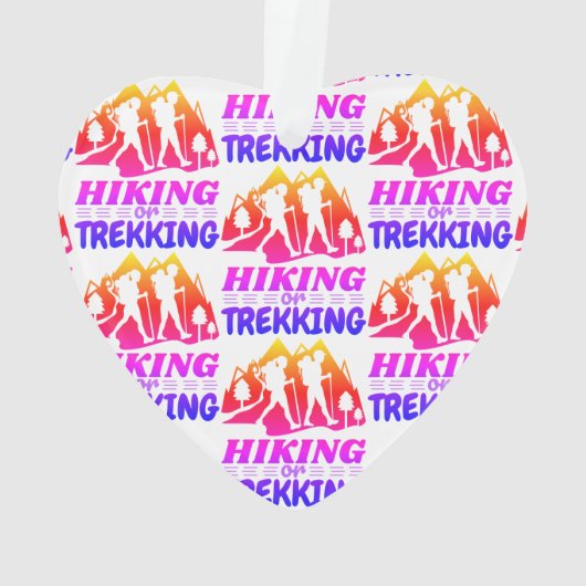 Wandern oder Trekking Ornament (Rückseite)