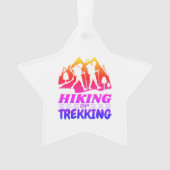 Wandern oder Trekking Ornament (Vorderseite)