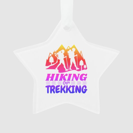 Wandern oder Trekking Ornament (Vorderseite)