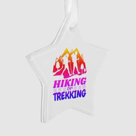 Wandern oder Trekking Ornament (Vorderseite)