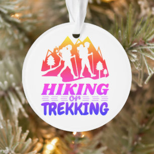 Wandern oder Trekking Ornament