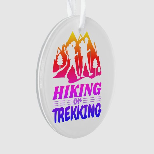 Wandern oder Trekking Ornament (Vorderseite)
