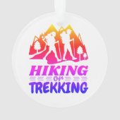 Wandern oder Trekking Ornament (Rückseite)