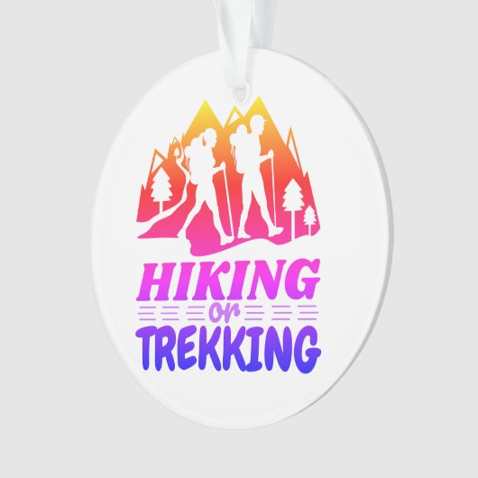 Wandern oder Trekking Ornament (Vorderseite)