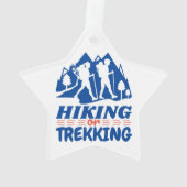 Wandern oder Trekking Ornament (Rückseite)