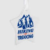 Wandern oder Trekking Ornament (Vorderseite)