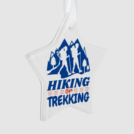 Wandern oder Trekking Ornament (Vorderseite)