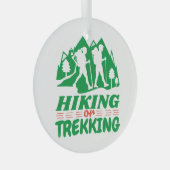 Wandern oder Trekking Ornament Aus Glas (Vorderseite Rechts)