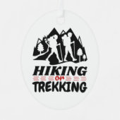 Wandern oder Trekking Ornament Aus Metall (Vorderseite)
