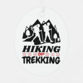 Wandern oder Trekking Ornament Aus Metall (Rückseite)