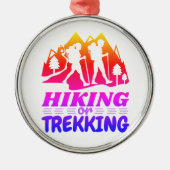 Wandern oder Trekking Ornament Aus Metall (Vorne)