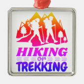 Wandern oder Trekking Ornament Aus Metall (Vorne)