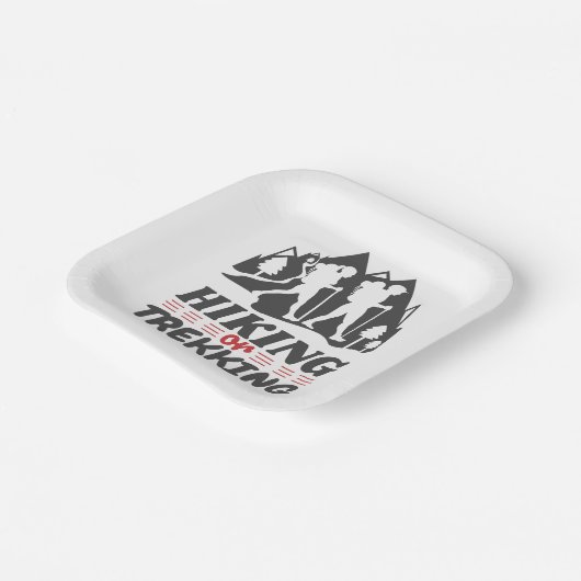 Wandern oder Trekking Pappteller (Gewinkelt)