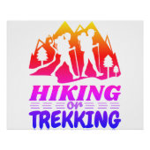 Wandern oder Trekking Poster (Vorderseite)