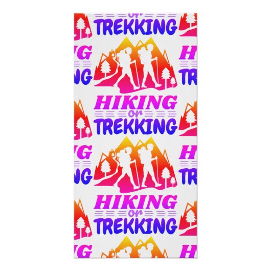 Wandern oder Trekking Poster (Vorderseite)