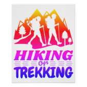 Wandern oder Trekking Poster (Vorderseite)