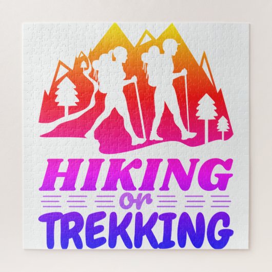 Wandern oder Trekking Puzzle (Vertikal)