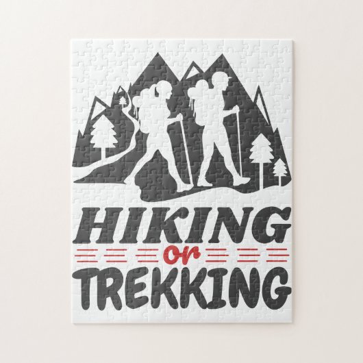 Wandern oder Trekking Puzzle (Vertikal)