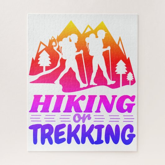 Wandern oder Trekking Puzzle (Vertikal)