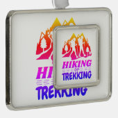 Wandern oder Trekking Rahmen-Ornament Silber (Rechts)