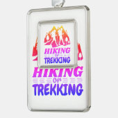 Wandern oder Trekking Rahmen-Ornament Silber (Links)