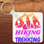 Wandern oder Trekking Schlüsselanhänger (Vorderseite)