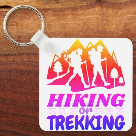 Wandern oder Trekking Schlüsselanhänger (Vorderseite)