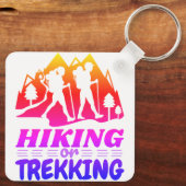 Wandern oder Trekking Schlüsselanhänger (Rückseite)