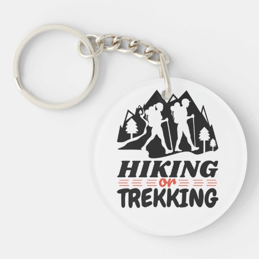 Wandern oder Trekking Schlüsselanhänger (Vorderseite)