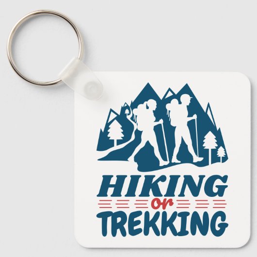 Wandern oder Trekking Schlüsselanhänger (Vorderseite)