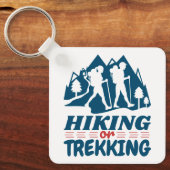 Wandern oder Trekking Schlüsselanhänger (Vorderseite)