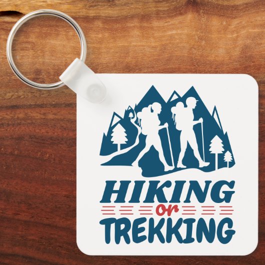 Wandern oder Trekking Schlüsselanhänger (Vorderseite)