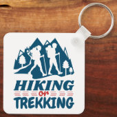 Wandern oder Trekking Schlüsselanhänger (Rückseite)