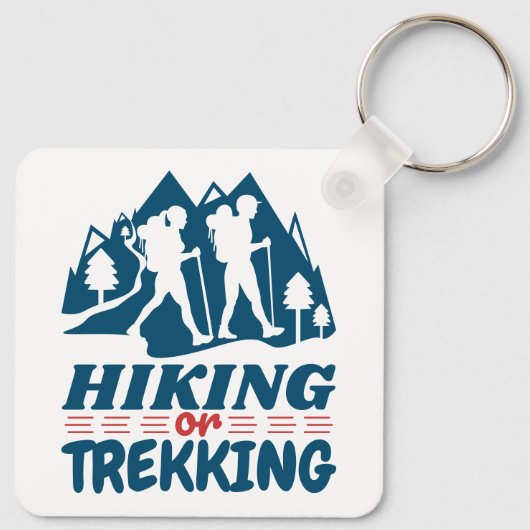 Wandern oder Trekking Schlüsselanhänger (Rückseite)