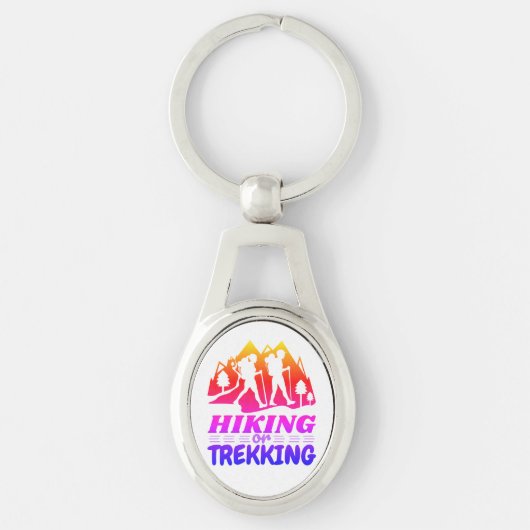 Wandern oder Trekking Schlüsselanhänger (Vorderseite)
