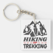 Wandern oder Trekking Schlüsselanhänger (Vorderseite)