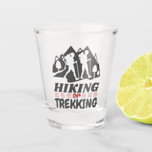 Wandern oder Trekking Schnapsglas