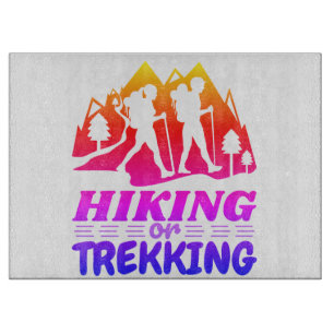 Wandern oder Trekking Schneidebrett