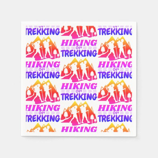 Wandern oder Trekking Serviette (Vorderseite)