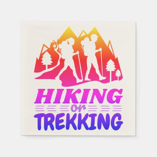 Wandern oder Trekking Serviette (Vorderseite)